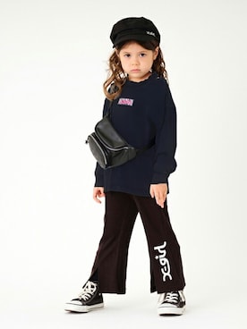 「アイテム（キャスケット）」を使った、X-girl STAGES・XLARGE KIDSさん（キッズ・106cm）の冬コーディネート