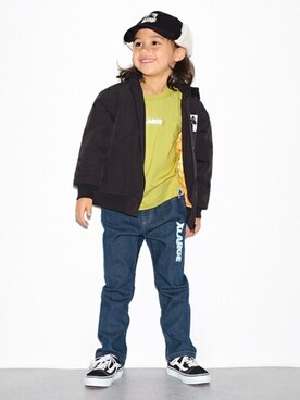 X-girl STAGES・XLARGE KIDSさん（キッズ・110cm）の冬コーディネート