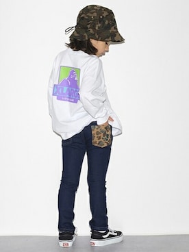 「XLARGE KIDS」｜X-girl STAGES・XLARGE KIDSさん（キッズ・110cm）の冬コーディネート