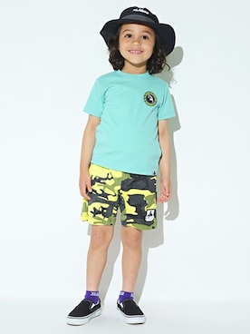 「XLARGE KIDS（エクストララージキッズ）のアイテム（ソックス/靴下）」を使った、X-girl STAGES・XLARGE KIDSさん（キッズ・111cm）の春コーディネート