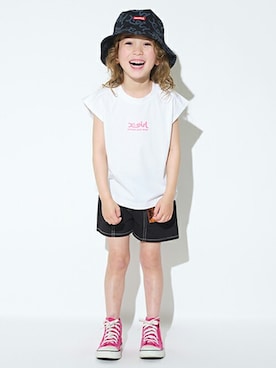 「アクティブ」｜「アイテム（タンクトップ）」を使った、X-girl STAGES・XLARGE KIDSさん（キッズ・110cm）の春コーディネート