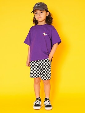 「XLARGE KIDS（エクストララージキッズ）のアイテム」を使った、X-girl STAGES・XLARGE KIDSさん（キッズ・113cm）の夏コーディネート
