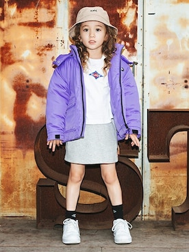 「アクティブ」｜「アイテム（ソックス/靴下）」を使った、X-girl STAGES・XLARGE KIDSさん（キッズ・113cm）の秋コーディネート