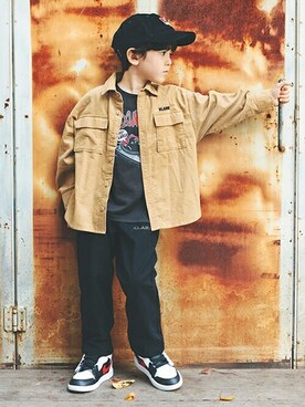 「XLARGE KIDS」｜X-girl STAGES・XLARGE KIDSさん（キッズ・110cm）の秋コーディネート