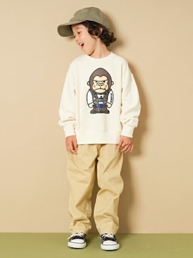 「XLARGE KIDS（エクストララージキッズ）のアイテム」を使った、X-girl STAGES・XLARGE KIDSさん（キッズ・110cm）の秋コーディネート