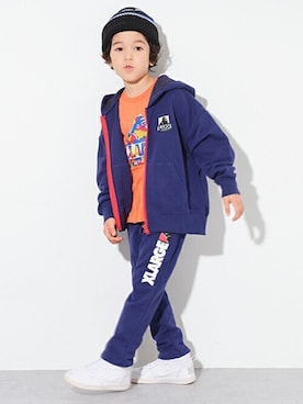 「エクストララージ キッズ」｜X-girl STAGES・XLARGE KIDSさん（キッズ・110cm）の秋コーディネート