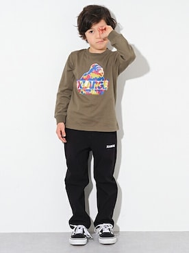 「エクストララージ キッズ」｜X-girl STAGES・XLARGE KIDSさん（キッズ・110cm）の秋コーディネート