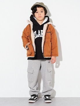 「エクストララージ キッズ」｜X-girl STAGES・XLARGE KIDSさん（キッズ・110cm）の秋コーディネート