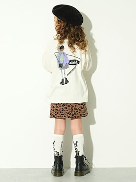 「アイテム（ハンチング/ベレー帽）」を使った、X-girl STAGES・XLARGE KIDSさん（キッズ・113cm）の冬コーディネート