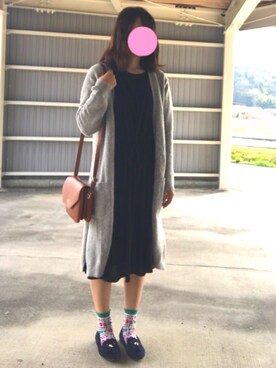「くつした」｜「アイテム（ワンピース/ドレス）」を使った、おの  らんさん（レディース・160cm）の春コーディネート