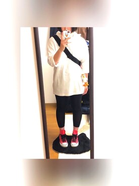 「アイテム（キーホルダー、ホワイト系）」を使った、れーなさん（レディース・159cm）の夏コーディネート