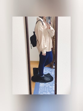 「antiqua」｜「アイテム（スリッポン）」を使った、れーなさん（レディース・159cm）の秋コーディネート