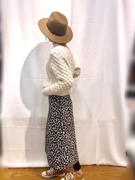 「ツバ広ハット」｜SuYuさん（レディース・167cm）の冬コーディネート