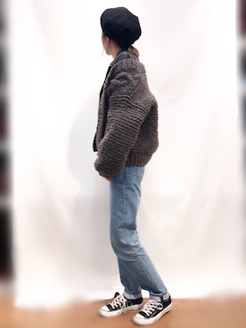 「2018マイベストコーデ」｜「アイテム（ライダースジャケット）」を使った、SuYuさん（レディース・167cm）の冬コーディネート