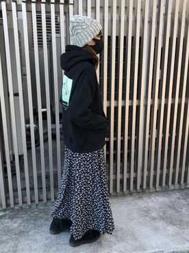 「無（ム）のアイテム」を使った、SuYuさん（レディース・167cm）の冬コーディネート