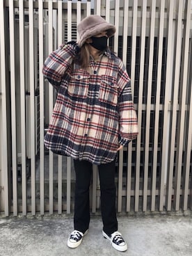 「無（ム）のアイテム」を使った、SuYuさん（レディース・167cm）の冬コーディネート