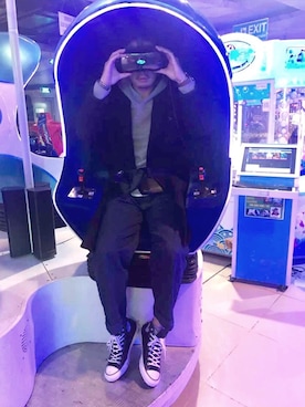 「LEMAIRE（ルメール）のアイテム（チェスターコート）」を使った、M2Tさん（メンズ・180cm）の秋コーディネート