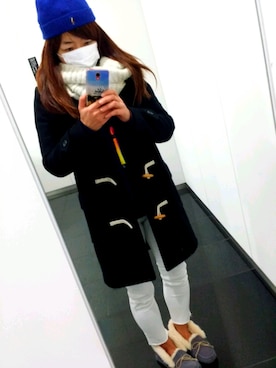 「Another Edition（アナザーエディション）のアイテム（ダッフルコート）」を使った、みかんちゅさん（レディース・159cm）の冬コーディネート