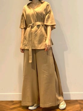 「カシュクール」｜「アイテム（その他アウター）」を使った、tea._.coさん（レディース・164cm）の夏コーディネート