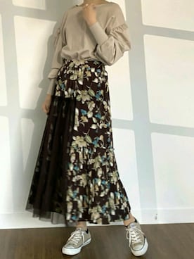 「LADYMADE（レディメイド）のアイテム（トップス）」を使った、tea._.coさん（レディース・164cm）の秋コーディネート