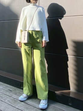 「アイテム（財布、ホワイト系）」を使った、tea._.coさん（レディース・164cm）の冬コーディネート