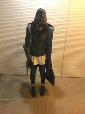「moussy」｜「アイテム（ダッフルコート）」を使った、yoshiko.1208さん（レディース・164cm）の冬コーディネート