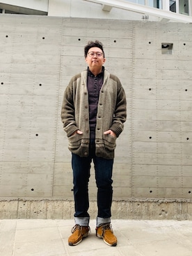 「Levi's」｜「アイテム（アンサンブル）」を使った、Yuchi Changさん（メンズ・178cm）の冬コーディネート