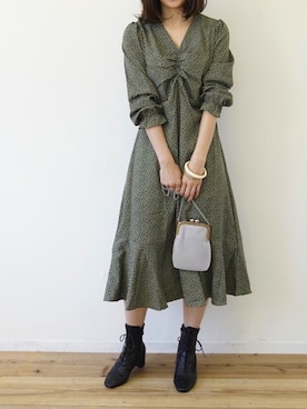 「アイテム（バングル/リストバンド）」を使った、taさん（レディース・165cm）の冬コーディネート