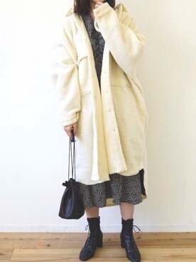 「flowriri（フロウリリ）のアイテム」を使った、taさん（レディース・165cm）の冬コーディネート