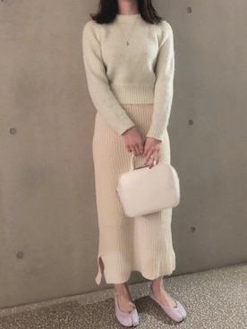 「アイテム（シューズ、パープル系）」を使った、taさん（レディース・164cm）の冬コーディネート