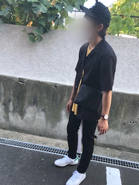 「ダニエルウェリントン」｜「アイテム（キャップ）」を使った、kitchanさん（メンズ・172cm）の夏コーディネート