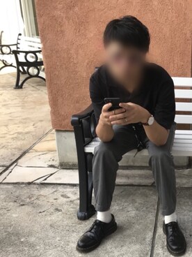 「ダニエルウェリントン」｜「アイテム（ブーツ）」を使った、kitchanさん（メンズ・172cm）の夏コーディネート