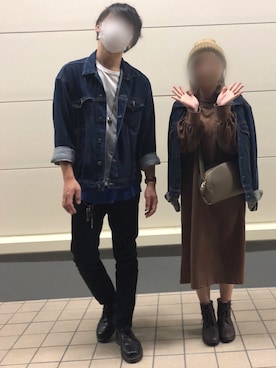 「ダニエルウェリントン」｜「アイテム（デニムジャケット）」を使った、kitchanさん（メンズ・172cm）の秋コーディネート