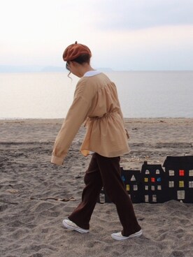 「秋のブラウンスタイル」｜「アイテム（その他）」を使った、maruさん（レディース・157cm）の秋コーディネート