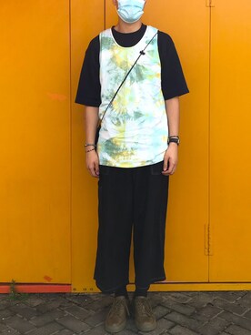 「アイテム（ドレスシューズ、グリーン系）」を使った、PakLong55さん（メンズ・180cm）の秋コーディネート