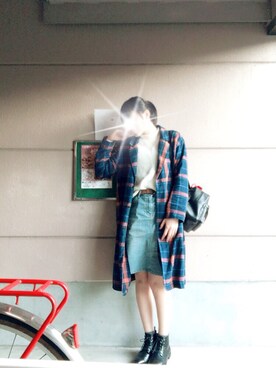 「AVAN LILY（アヴァンリリィ）のアイテム（その他アウター）」を使った、メメゴンさん（レディース・165cm）の春コーディネート