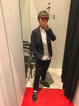 「VOGUISH（ヴォーギッシュ）のアイテム（ジャケット/アウター）」を使った、ふみ様さん（メンズ・163cm）の秋コーディネート