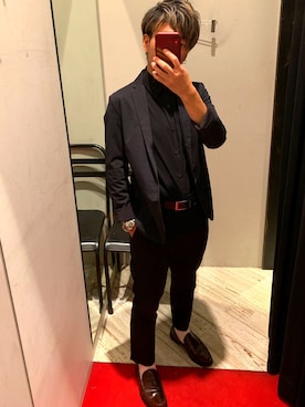 「VOGUISH（ヴォーギッシュ）のアイテム（ジャケット/アウター）」を使った、ふみ様さん（メンズ・163cm）の秋コーディネート