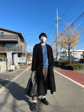 「BASISBROEK（バシスブルック）のアイテム（パンツ）」を使った、かんさんさん（メンズ・178cm）の冬コーディネート