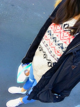 「CONVERSE（コンバース）のconverse（コンバース） ALL STAR OX（オールスターOX）（スニーカー）」を使った、MIUさん（レディース・167cm）の冬コーディネート