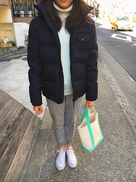 「Blue Standard （ブルースタンダード）のアイテム（ジャケット/アウター）」を使った、MIUさん（レディース・167cm）の冬コーディネート