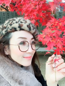 「CECIL McBEE（セシルマクビー）のアイテム（ハンチング/ベレー帽）」を使った、Michiko Omotoさん（レディース・156cm）の秋コーディネート