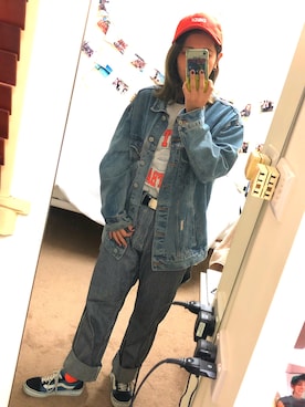 「Australia」｜「アイテム（デニムジャケット）」を使った、りささん（レディース・158cm）の秋コーディネート