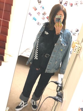 「Australia」｜「アイテム（デニムジャケット）」を使った、りささん（レディース・158cm）の秋コーディネート