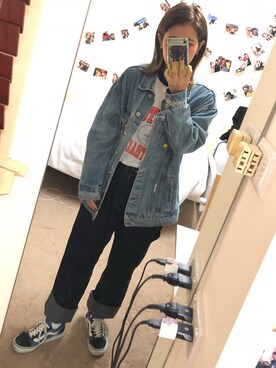 「Australia」｜「アイテム（デニムジャケット）」を使った、りささん（レディース・158cm）の秋コーディネート