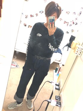 「Australia」｜「アイテム（スリッポン）」を使った、りささん（レディース・158cm）の秋コーディネート