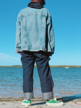 「Australia」｜「アイテム（デニムジャケット）」を使った、りささん（レディース・158cm）の秋コーディネート