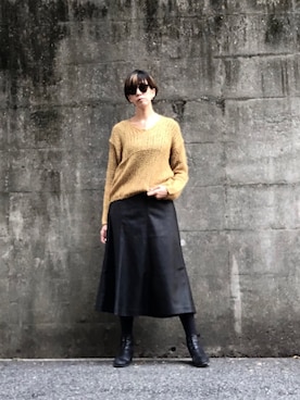 kikukomiyajiさん（レディース・172cm）の秋コーディネート