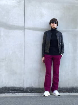 「CANAL JEAN（キャナルジーン）のアイテム（ブルゾン）」を使った、kikukomiyajiさん（レディース・172cm）の秋コーディネート