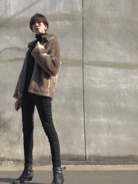 kikukomiyajiさん（レディース・172cm）の冬コーディネート